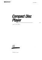 Sony CDP-997 - Owners Manual 